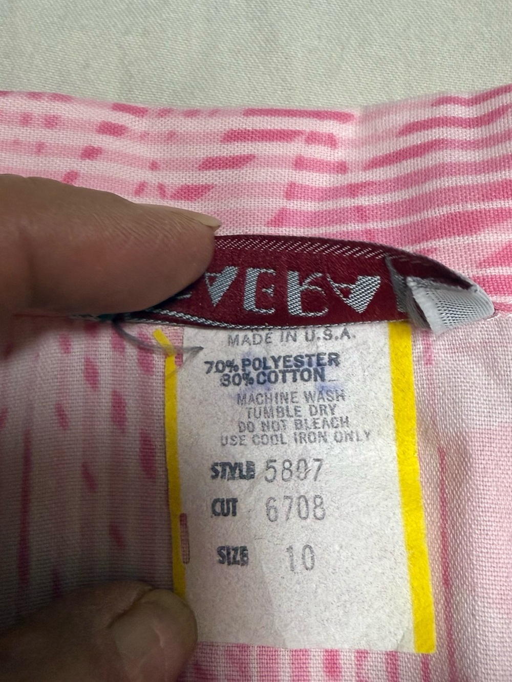 Light Pink Patterned Button-Down Shirt - Picture 2 of 3